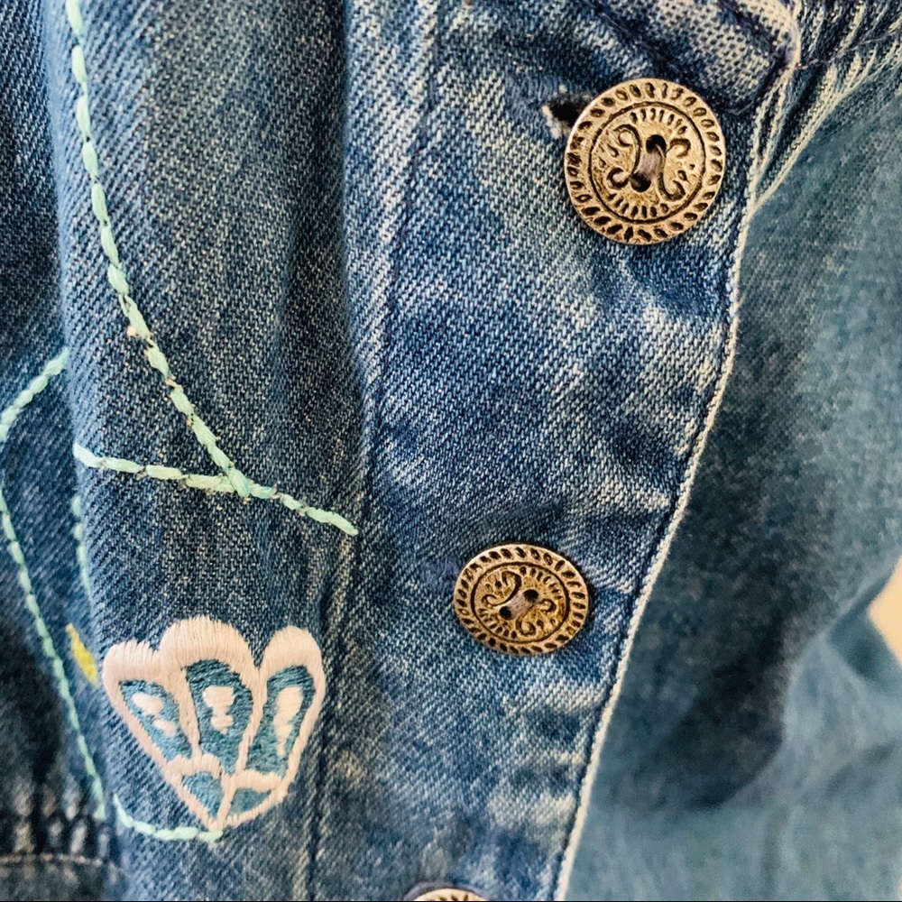 Vintage 90 Basic Edition Seashell Denim Maxi Dress - image 4